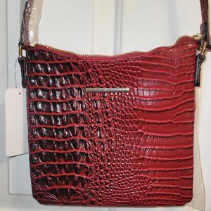 MKF (Brahmin replica) crocodile crossbody